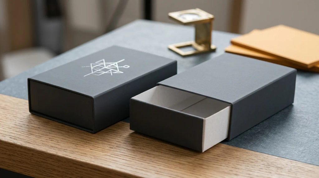 Karakteristik tekstur laminasi matte halus pada hard box sliding