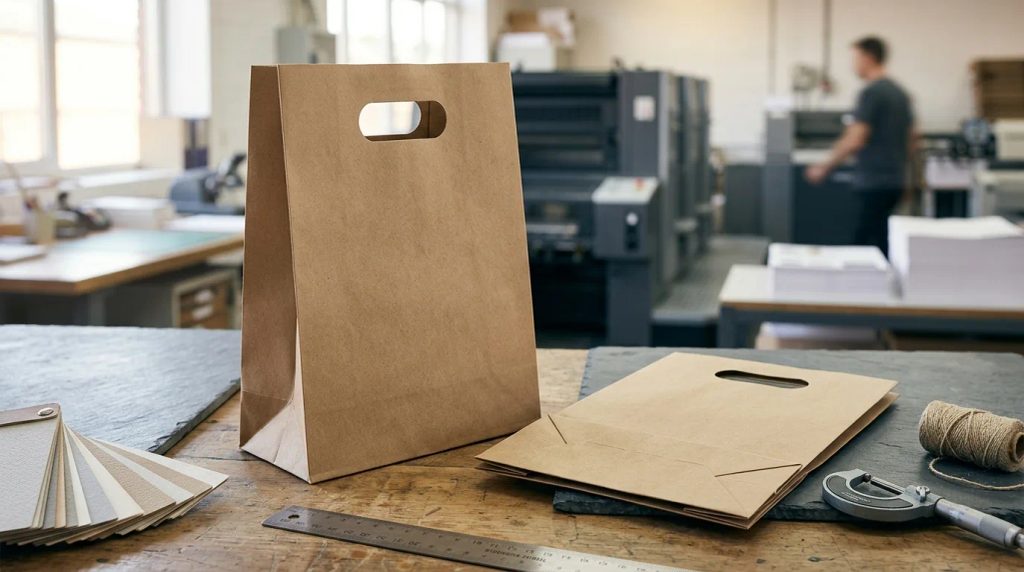 Ilustrasi order paper bag die cut online