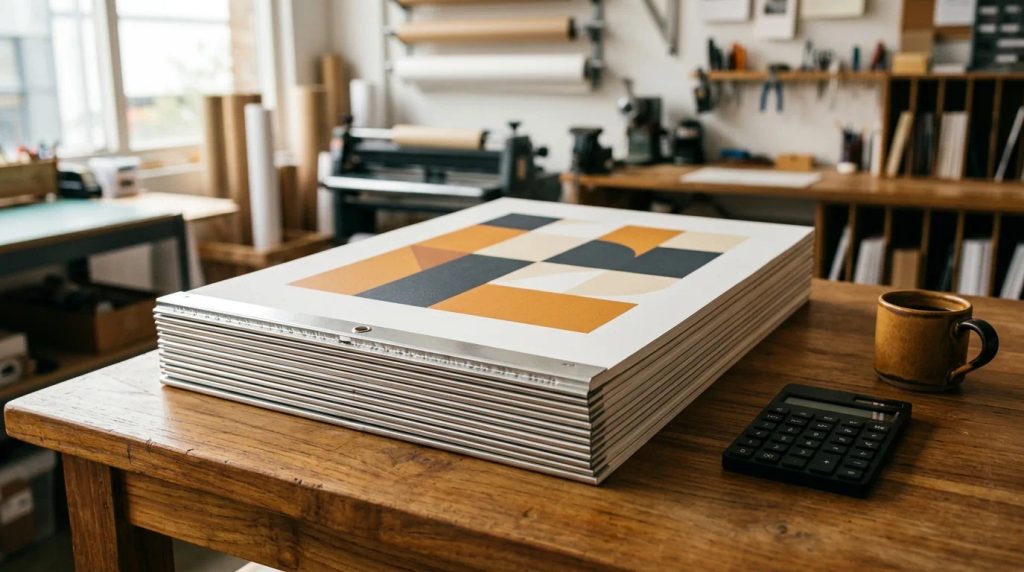 Cetak kalender poster minimal order 50 pcs untuk promosi akhir tahun