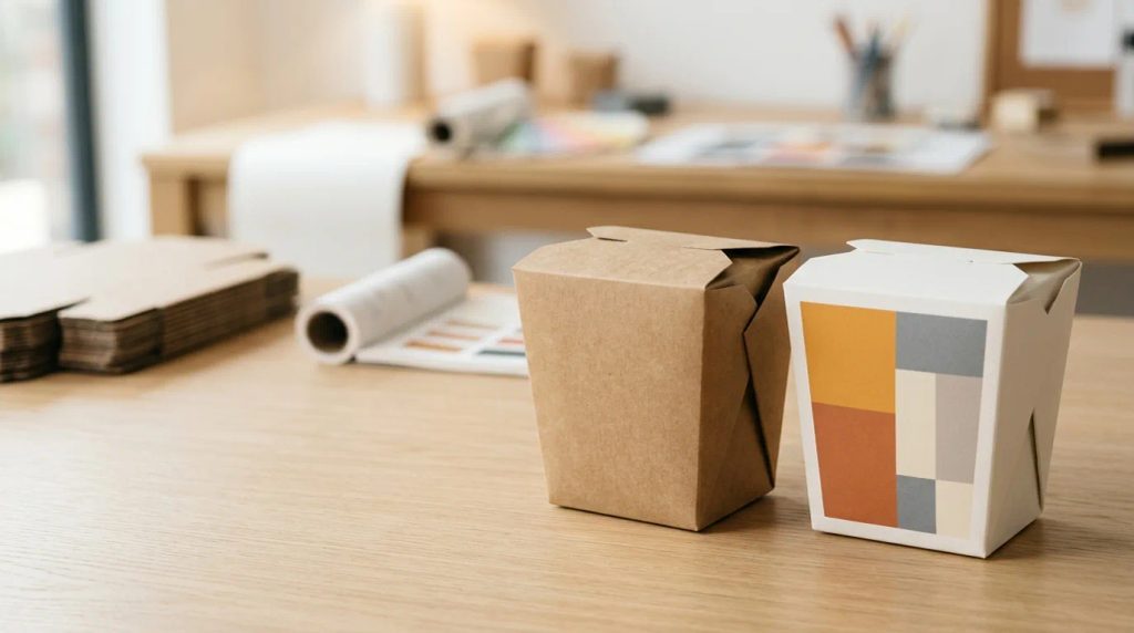 Ilustrasi cetak food pail custom jakarta