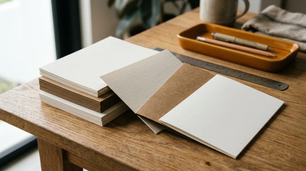 Pilihan bahan kertas notecard lembaran A5 berkualitas