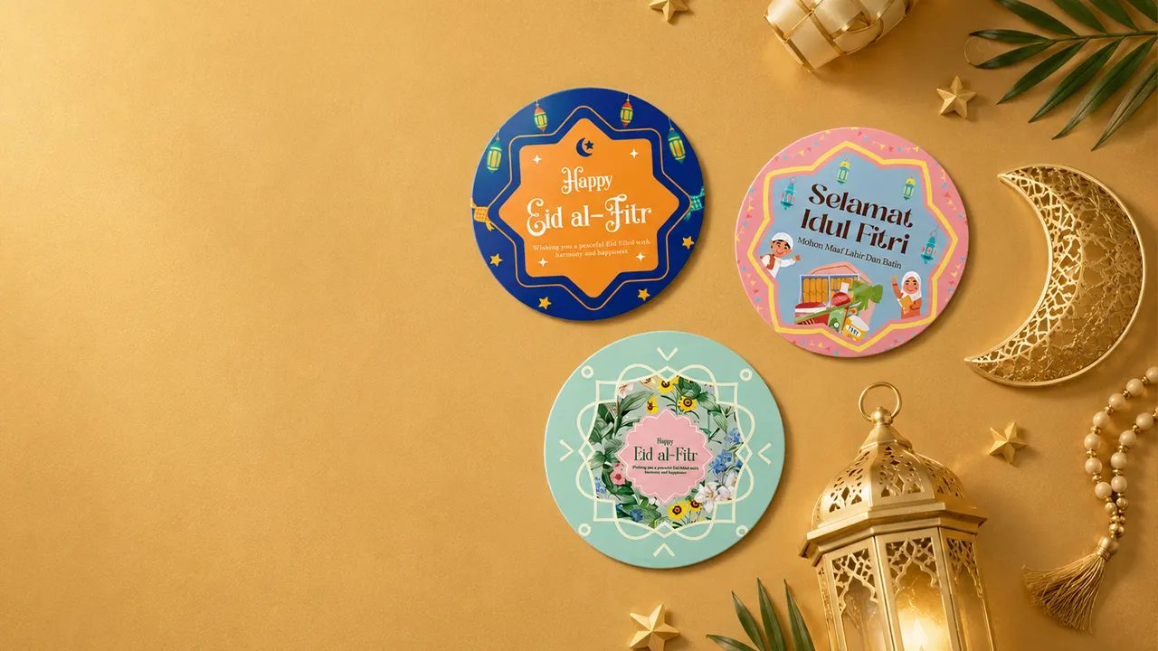 Stiker Bulat Lebaran