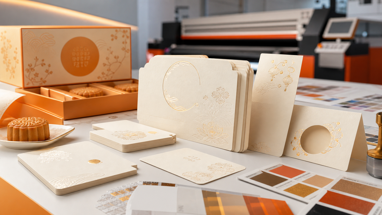 Ilustrasi order notecard mooncake kertas ivory
