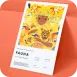 Kalender meja kertas dengan ilustrasi bunga kuning di latar oranye
