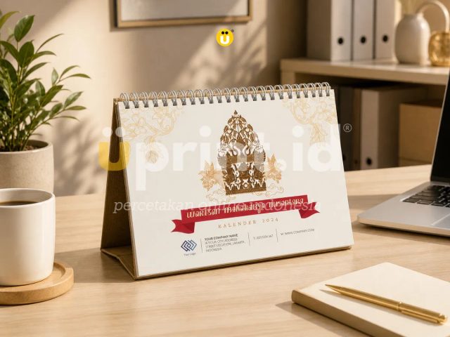 Kotak kemasan custom putih dengan cetak logo hitam, bentuk persegi panjang untuk packaging produk.