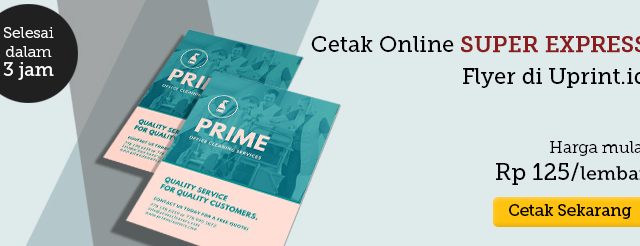 Promosi cetak flyer online cepat dengan harga Rp 125/lembar di Uprint.id