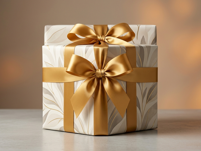 Kado jumbo dibungkus cetak wrapping paper ukuran besar tanpa sambungan selotip