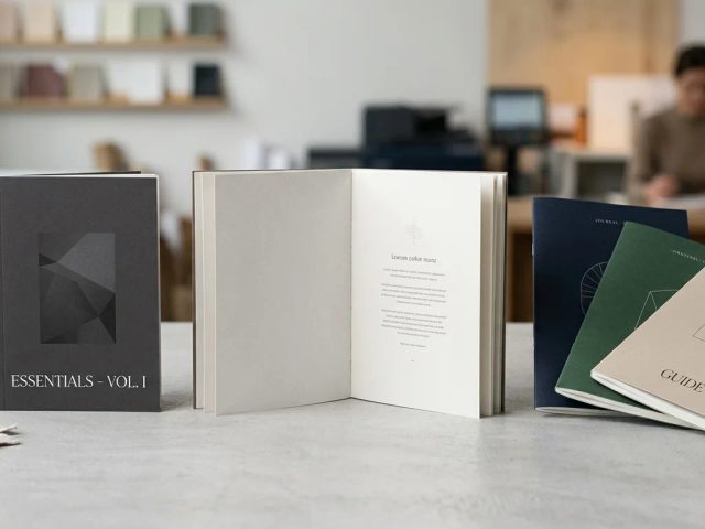 Cetak booklet A6 finishing doff portrait dengan tampilan elegan di studio percetakan digital Uprint.id.