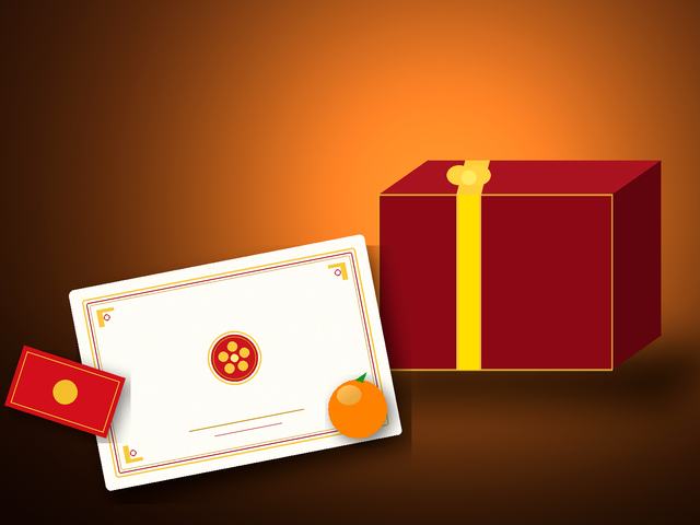Notecard Imlek kertas doff bermutu tinggi dipadukan dengan hampers Imlek elegan