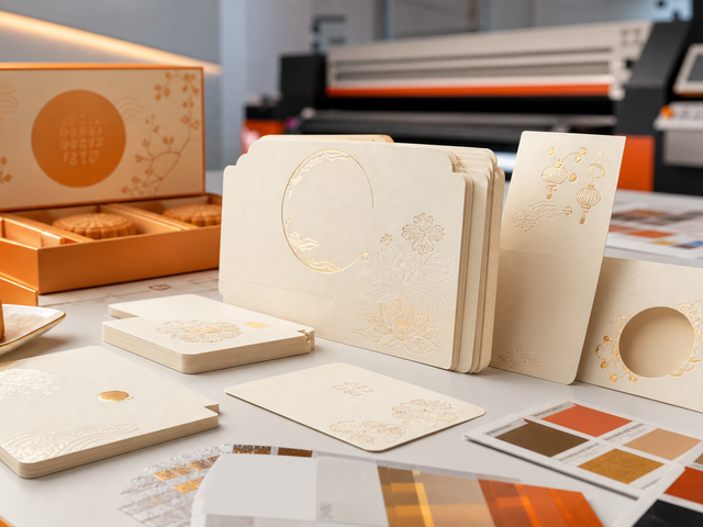 Ilustrasi order notecard mooncake kertas ivory