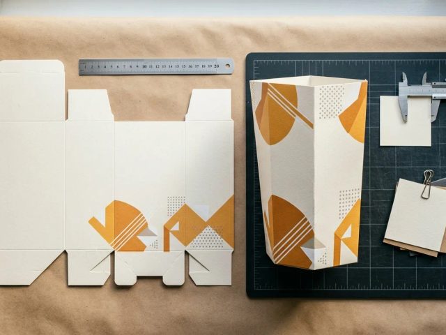 Ilustrasi cetak popcorn box ukuran besar