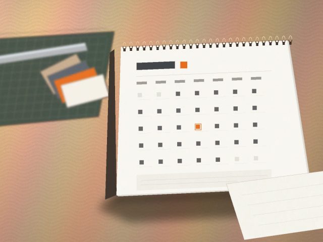 Ilustrasi cetak kalender minimalis jakarta