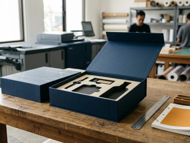 Ilustrasi order box packaging event branded
