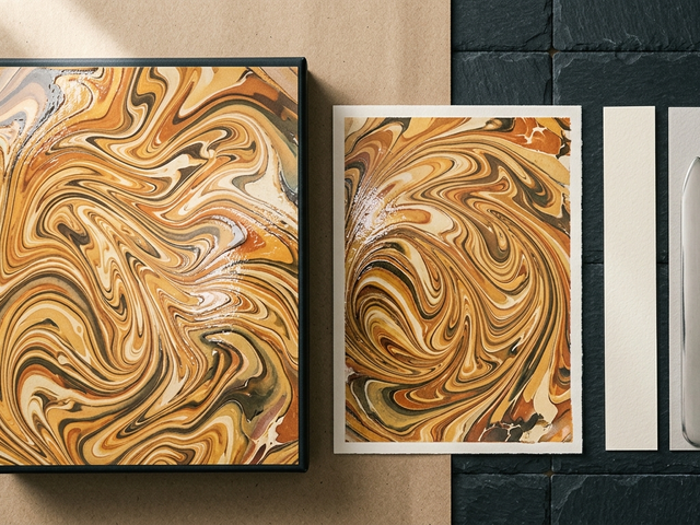 Ilustrasi cetak fluid pattern finishing glossy