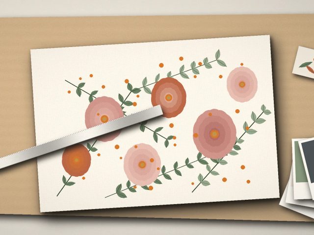 Ilustrasi cetak banner floral pattern