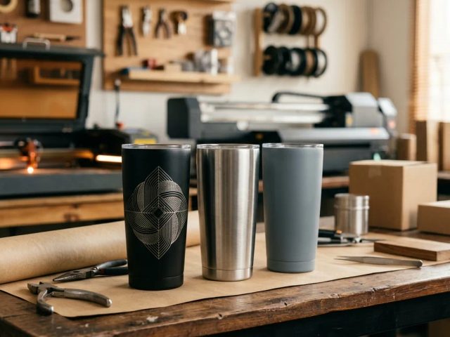 Ilustrasi order tumbler stainless custom online murah