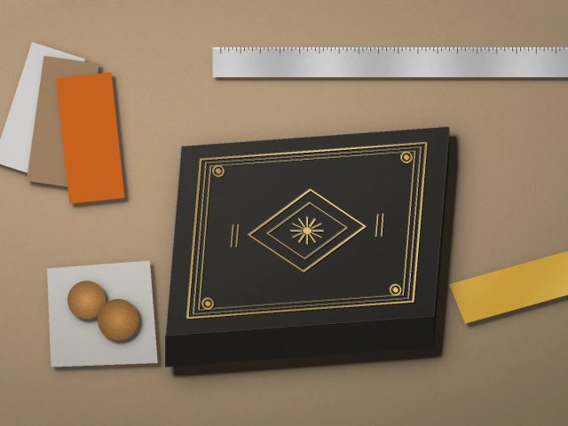 Ilustrasi dus snack finishing gold