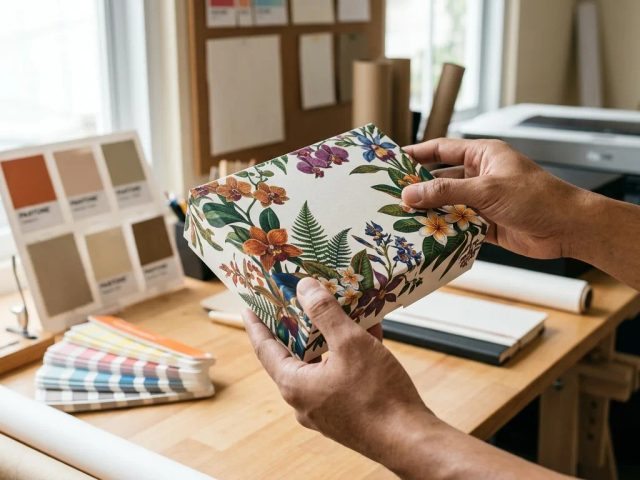Ilustrasi floral pattern untuk packaging