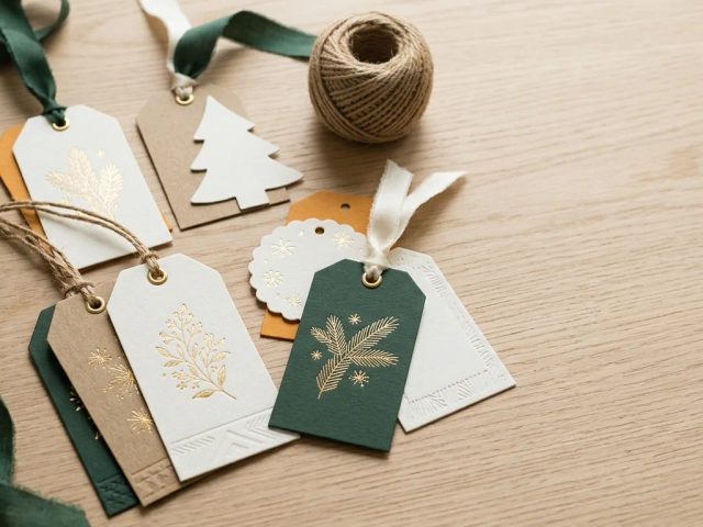 Ilustrasi order gift tag natal custom