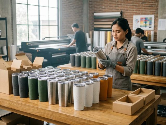 Ilustrasi harga cetak custom tumbler 100 pcs