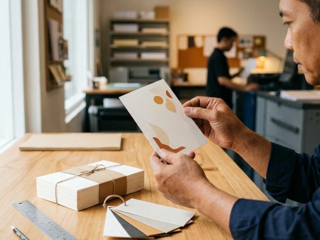 Ilustrasi harga notecard lembaran per 100 pcs