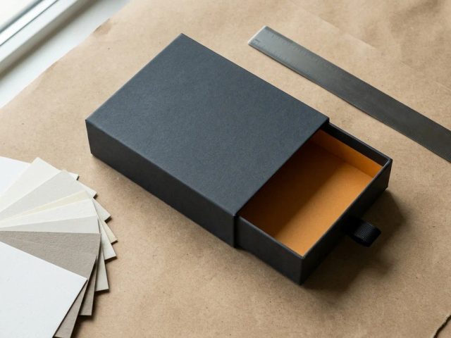 Ilustrasi sliding box finishing matte