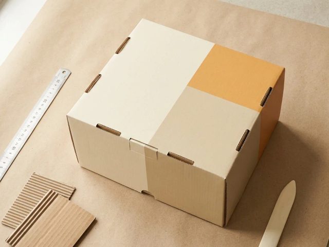 Ilustrasi cetak bakery box ukuran besar