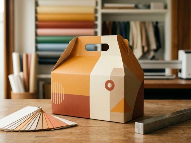 Ilustrasi cetak gable box standar