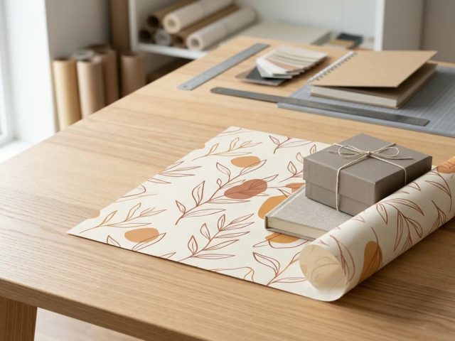 Ilustrasi cetak wrapping paper ukuran 40x60 cm